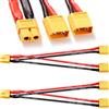YIXISI 2 Pezzi Cavo Connettore Batteria Parallela XT60, XT60 Splitter Y Cavo 16AWG da 1-Femmina a 2-Maschio, XT60 Parallelo Cavo Connettore Batteria Doppia Estensione Y Splitter, per RC Lipo