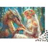 SBMASCJJZRCV Puzzle Carta 1000 Pezzi Drago Fantasia Fata per Adulti Rompicapo Foresta Magica Decorazione Casa 38x26cm/1000pcs