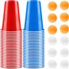 Binnan 50 Pezzi Bicchieri Beer Pong e 12 Pezzi Beer Pong, Giochi Alcolici, Giochi Alcolici per Adulti，Perfetto per Bere Giochi, Feste, Natale e Altro Ancora