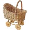 Uanqfegy Carrozzina in Vimini Stile Vintage - Decorazioni per Baby Shower Decorazioni per la cameretta Composizioni Floreali per la casa