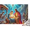 RNDPFLKM Gesù - Religione Puzzle fai da te della Natività da 1000 pezzi in cartone riciclato Regalo di compleanno Decorazione da parete 52x38cm/1000 pezzi