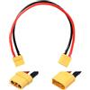 YIXISI XT90 Cavo di Prolunga, XT90 Maschio a XT90 Femmina con Cavo in Silicone 30cm 12AWG, XT90 Cavo di Prolunga Adattatore, per RC Lipo Batteria FPV Drone
