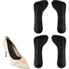 Zodazoqa 2 paia di solette con tacco alto per sandali, invisibili, adesive, con supporto per arco plantare, antiscivolo, sottili, 3/4, comode solette per scarpe, per sandali e scarpe basse (nero