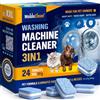 WoldoClean 3in1 Pulitore e Cura Lavatrice Peli - Pet Anticalcare Pastiglie | elimina odori, tab XXL 22g, 24 pezzi scorta annuale, cane gatto, cestello
