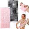 Hoadyush Guanto Esfoliante Corpo 2 Pezzi - Asciugamano Esfoliante Doccia Antibatterico per Schiena e Corpo, Panno Scrub per Pelle Liscia Uomo Donna (Rosa + Nero)