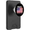 Bahaa's Tee Miami Florida With USA Flag Novelty Graphic Cool Designs PopSockets PopWallet per MagSafe