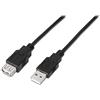 AISENS A101 - 0016 - Cavo prolunga USB 2.0 da 1.8 m, Adatto per Giochi da Console, Fotocamere digitali, Webcam, Stampanti E Mouse, Colore: Nero