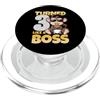 Baby Monkey Like a Boss 3rd Birthday Tod Girato 3 anni come un capo 3 ° compleanno scimmia ragazzo ragazza bambini PopSockets PopGrip per MagSafe