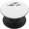 Funny Shark Ocean Predator Marine Sea Mo Hammerhead Sharks Ocean Life Predator Amante degli squali PopSockets PopGrip Adesivo