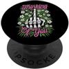 Grandio Design Introverted Intellectual Thinking Of You - Dito medio floreale antisociale PopSockets PopGrip Adesivo