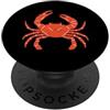 Cute Ocean Sea King Crab Sea Animal Birt Granchio arancione fresco per gli amanti del granchio del re del mare dell'oceano PopSockets PopGrip Adesivo