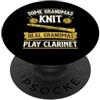 Jazz Clarinetist Theme Merch For Clarine Alcune nonne lavorano a maglia vere nonne suonano clarinetto PopSockets PopGrip Adesivo