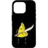 Cheese milk curd milk product dairy Holl Custodia per iPhone 16 Pro Pezzo di formaggio con coltello da formaggio
