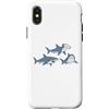 Funny Shark Ocean Predator Marine Sea Mo Custodia per iPhone X/XS Hammerhead Sharks Ocean Life Predator Amante degli squali