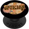 Eye Doctor Optician Holiday Birthday Pre Fiore floreale ottico oculista, regalo per uomini, donne e bambini PopSockets PopGrip Adesivo