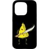 Cheese milk curd milk product dairy Holl Custodia per iPhone 15 Pro Pezzo di formaggio con coltello da formaggio
