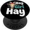 Goat Merch Hay Girl Hay Funny Goat Lover per ragazze PopSockets PopGrip Adesivo