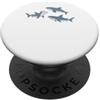 Funny Shark Ocean Predator Marine Sea Mo Hammerhead Sharks Ocean Life Predator Amante degli squali PopSockets PopGrip Adesivo
