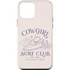 Western Surf Summer Custodia per iPhone 12 mini Retro Cowgirl Surf Western Beach Wave Estetica