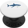 Funny Shark Ocean Predator Marine Sea Mo Mi piacciono gli squali e forse come 3 persone Divertente amante degli squali PopSockets PopGrip Adesivo