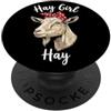 Goat Merch Hay Girl Hay Funny Goat Lover per ragazze PopSockets PopGrip Adesivo