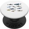 Funny Shark Ocean Predator Marine Sea Mo Shark Expert Ocean Predators Vita marina Amante degli squali PopSockets PopGrip Adesivo