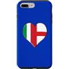 Ptera: I Love England I Love Italy A Coo Custodia per iPhone 7 Plus/8 Plus Bandiera Italia Inghilterra Rugby Tifosi Inglesi Italiani