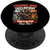 Fishing & Grilling Lovers Dad Birthday R Pesca BBQ Vintage Papà Compleanno Divertente Pescatore Grilling PopSockets PopGrip Adesivo