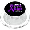 Alpha-1 Awareness Dad Gifts Indosso il viola per mio padre Alpha-1 Awareness Ribbon Fighter PopSockets PopGrip per MagSafe