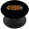 Up North Cabin Camping Outdoor Designs Lake Life Autunno Foresta Riflessione Pino Lago Lago Lover PopSockets PopGrip Adesivo
