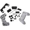 Tenlacum 1 set completo di cover + ABXY D-pad Mod + pulsanti RB LB LT RT per controller Sony PS4, parti di ricambio (nero e smagliature)