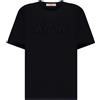 TWINSET T-shirt "Amore" in cotone con ricamo tono su tono