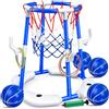 HaoVrisn Canestro Basket Piscina per Bambini, Giochi Piscina Bambini con 4 Pa...