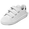 adidas Advantage Court Lifestyle Hook-And-Loop Shoes, Scarpe Unisex per Bambini, Bianco Nero Argento, 28 EU