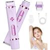 HBSFBH Rasoio elettrico da donna 2 in 1, Indolore Rasoio Parti Intime Donna, Rasoio elettrico a doppia testa per donna, Rasoio Donna Inguine IPX7 Impermeabile, Rasoio Elettrico Donna, per corpo, viso，C9