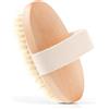 DISTOCK Spazzola Corpo a Secco Setole Naturali per Dry Brushing - Massaggiatore Anticellulite Rilassante