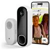 Arlo Essential 2K Videocitofono + Campanello Chime, Telecamera WiFi Esterno S...