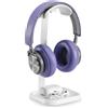 GBKDQQ Supporto per cuffie, supporto per auricolari, curvo, resistente, con vano portaoggetti, universale, accessorio da scrivania per supporto per cuffie, cuffie da gioco (bianco)