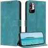 ZONNAVI Cover per Xiaomi Redmi Note 10 5G, [Blocco RFID] Custodia a Libro in Pelle con Porta Carte, Flip Case Portafoglio Antiurto Cover per Redmi Note 10 5G (BluVerde)