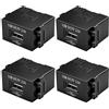 Behogan 4 moduli di alimentazione USB: presa da 220 V su trasformatore da 5 V, presa USB da 2,1 A, adattatore di commutazione per smartphone e dispositivi US-B (nero)