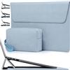 HYZUO 15 Pollici Borsa Custodia PC Portatile con Supporto Regolabile per MacBook Air 15 M5 A3448 M4 A3241 M3 A3114 M2 A2941 2026-2023, MacBook Pro 15, 15 Surface Laptop 7/6/5/4, Blu Pallido
