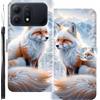 WUACYEAMING Custodia Compatibile con Honor Win Turbo,con Slot Carte PU Pelle Portafoglio Libro Case Antiurto Bumper Motivo Magnetica Flip Protettiva Resistente Volpe