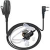 HYSHIKRA Cuffia con microfono 2 pin con pulsante PTT grande, compatibile con Kenwood eSnic Baofeng UV-5R Auricolare per radio bidirezionale per guardie del corpo di sicurezza (Tubo acustico, 1)