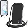 WenBaby Cover Compatible con Samsung Galaxy Note 10 Plus,Cellulare Girocollo Custodia con Cordino TPU Corda Silicone Case Bumper per Samsung Galaxy Note 10 Plus Custodia, Nero
