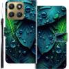 WUACYEAMING Custodia Compatibile con Motorola Edge 2026,con Slot Carte PU Pelle Portafoglio Libro Case Antiurto Bumper Motivo Magnetica Flip Protettiva Resistente foglia