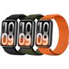 CreoArte 3 pezzi Nylon Cinturino Compatibile con Xiaomi Smart Band 10 Pro/9 Pro/8 Pro,Sportivo Morbido e Traspirante Regolabile Per Xiaomi Redmi Watch 6/5/4 Uomo Donna
