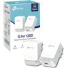 TP-Link PG1200 Kit Advanced Protocol G.hn 1200 Mbps Powerline Kit Adattatore Kit, 1+1 Porta Gigabit Ethernet, Risparmio energetico, Powerline WiFi Extender, non funziona con HomePlug AV/AV2, 8K