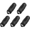 TXUJZP 5 Adattatori DC Femmina-Femmina, 5.5x2.1mm, Accoppiatore per Telecamere CCTV, Prolunga Alimentazione, Convertitore DC per Installazione Sicura, Nero