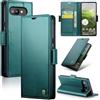 Teeirllim Cover per Google Pixel 9a, Blocco RFID Custodia Portafoglio Premium PU Pelle,con Funzione Supporto Magnetica Carta Fessura Case Flip Libro per Google Pixel 9a, Blu-verde