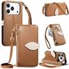 FERLAN Cover Compatibile Con Honor 600/600 Pro con Cordino,Flip Portafoglio Custodia in pelle, [Cinghia regolabile] [Slot per schede] [Magnetico],Custodia Libro Cover con Laccio - marrone